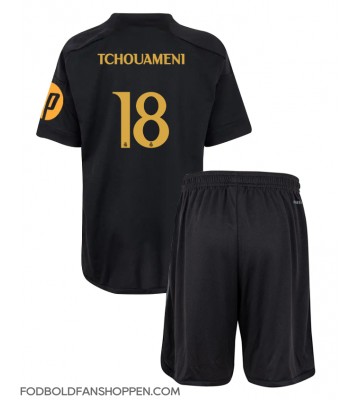 Real Madrid Aurelien Tchouameni #18 Tredjetrøje Børn 2023-24 Kortærmet (+ Korte bukser)